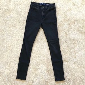 Hollister High Rise Super Skinny Black Jeans
